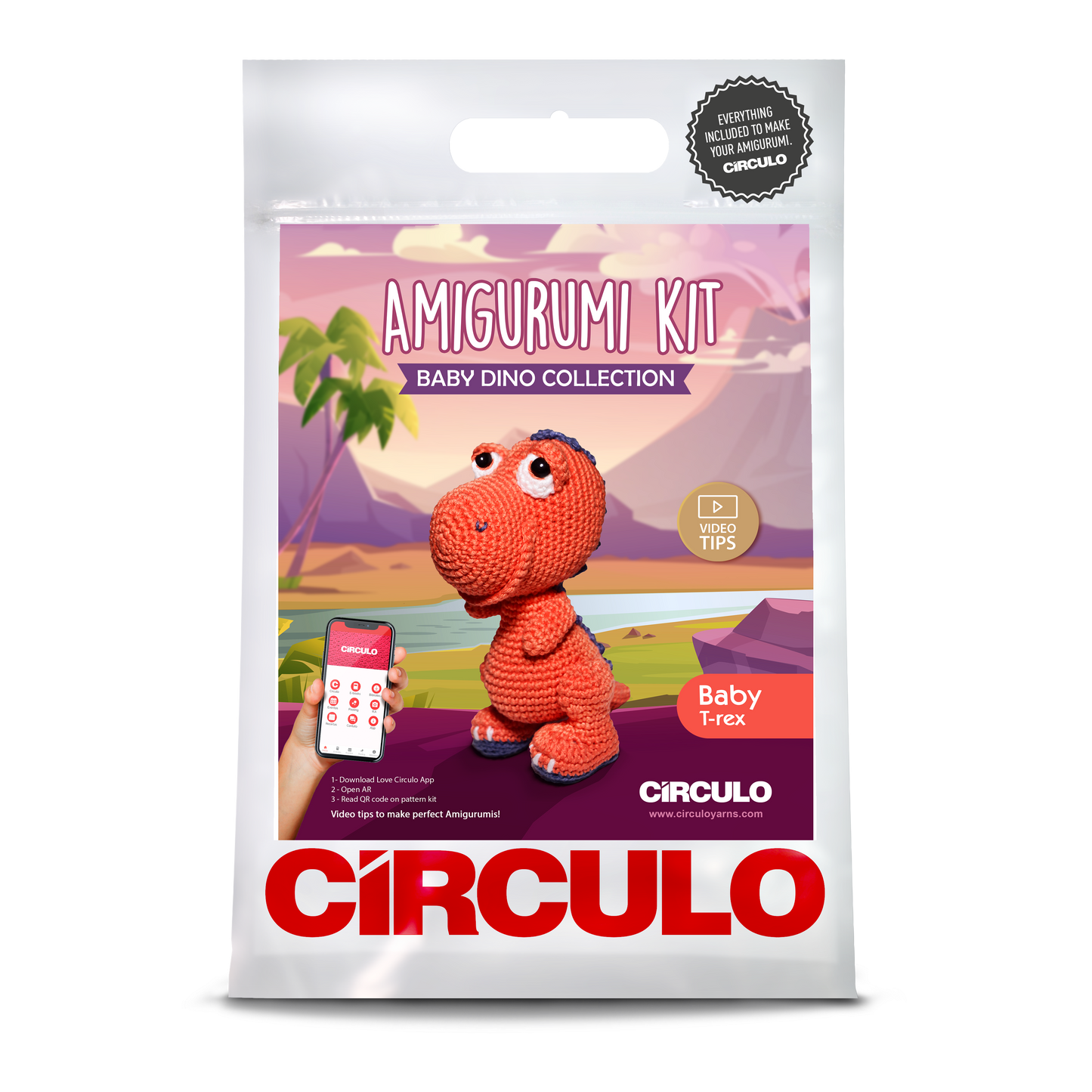 Amigurumi Kit Dinos - Baby T-Rex