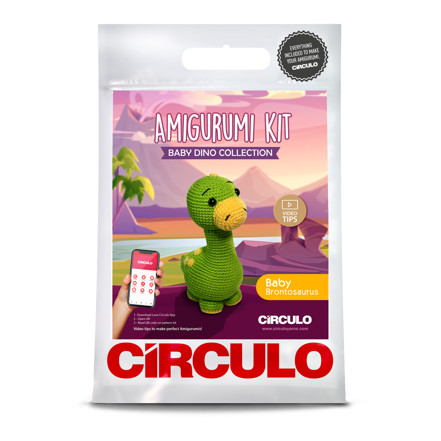 Amigurumi Kit Dinos - Baby Brontosaurus