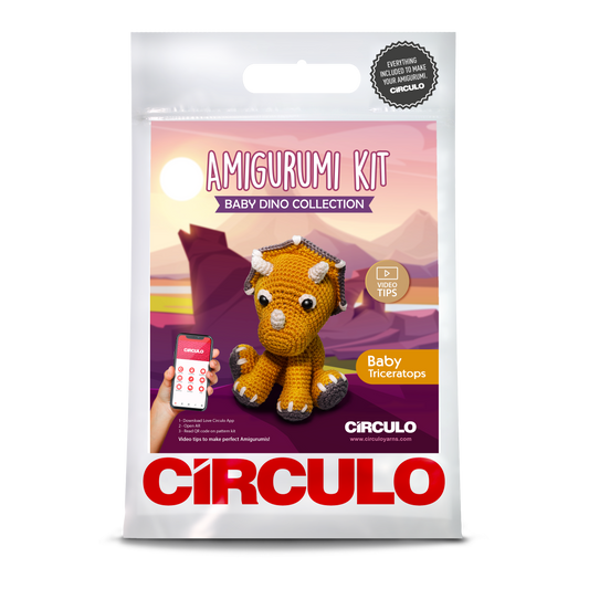 Amigurumi Kit Dinos - Baby Triceratops